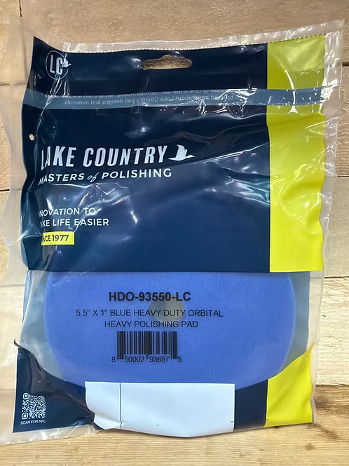 Lake country HDO blue heavy duty orbital heavy polishing pad 5.5”x1”